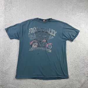 Vtg Harley Davidson Rock Rally‎ T Shirt Men XL Double Sided Conneaut Lake PA